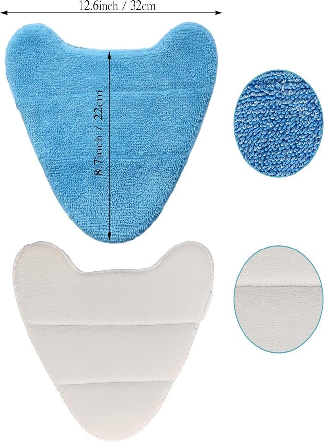 Planially 6 Pack Reusable Replacement Refills Steam Mop Pads Compatible with Hoover WH01100 WH20200, Microfiber Washable Cleaning Pads Fits for Vax S2 S2C S3 S3S, 12.6×8.7Inch - Image 2